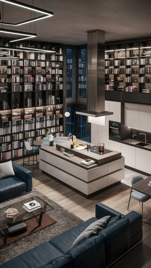 22 Stylish Living Room and Kitchen Combo Ideas for a Beautiful Open-Concept Home 10 Smart Storage kitchen and living room Solutions