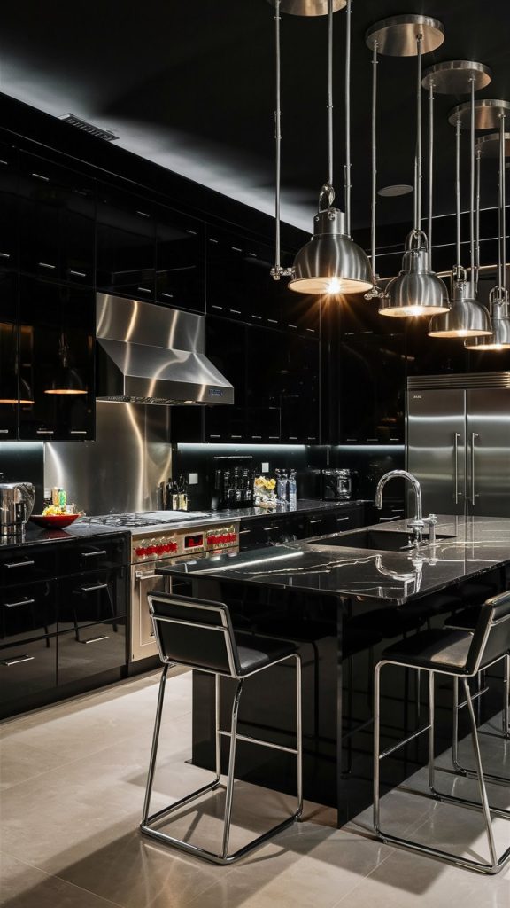 25 Black Kitchen Ideas That Look Bold, Modern & Luxurious