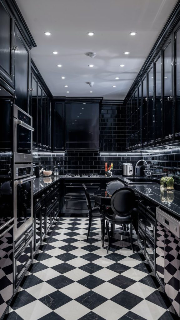 Sleek All-Black Statement Kitchen