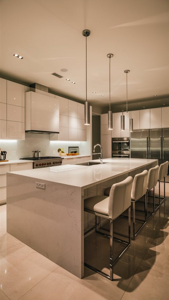 27 Stunning White Kitchen Ideas for Bright, Timeless Spaces 18 High-Gloss White Kitchen