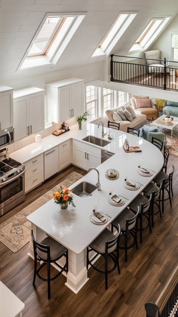 27 Stunning White Kitchen Ideas for Bright, Timeless Spaces 26 White Kitchen with Open Concept Living