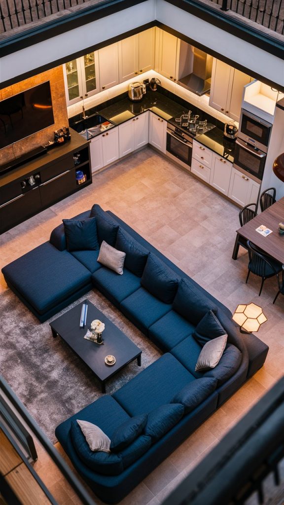 22 Stylish Living Room and Kitchen Combo Ideas for a Beautiful Open-Concept Home 2 Seamless Open kitchen Plan Flow