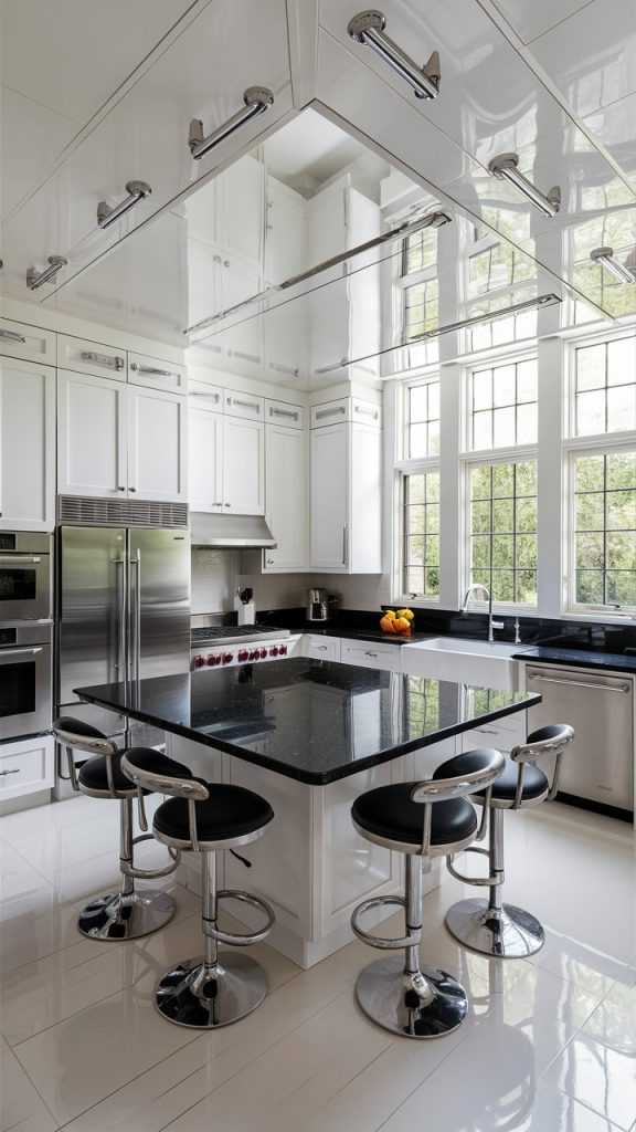 27 Stunning White Kitchen Ideas for Bright, Timeless Spaces 10 White Kitchen with Chrome Details