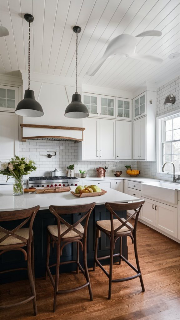 27 Stunning White Kitchen Ideas for Bright, Timeless Spaces 6 White Rustic Farmhouse Kitchen