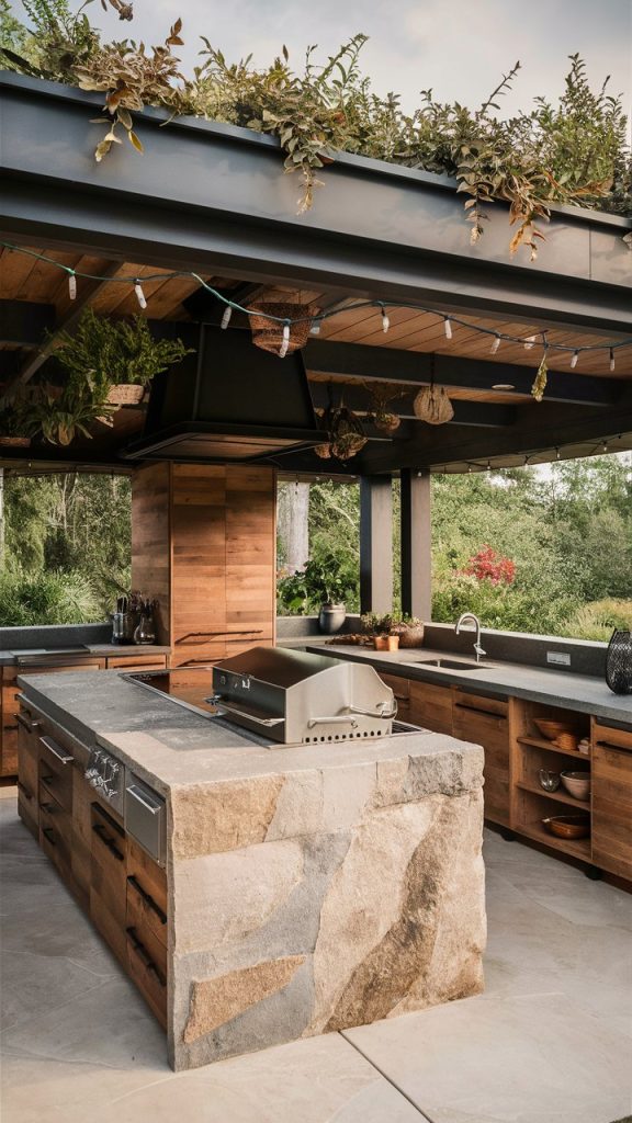 Covered Outdoor Kitchen Area