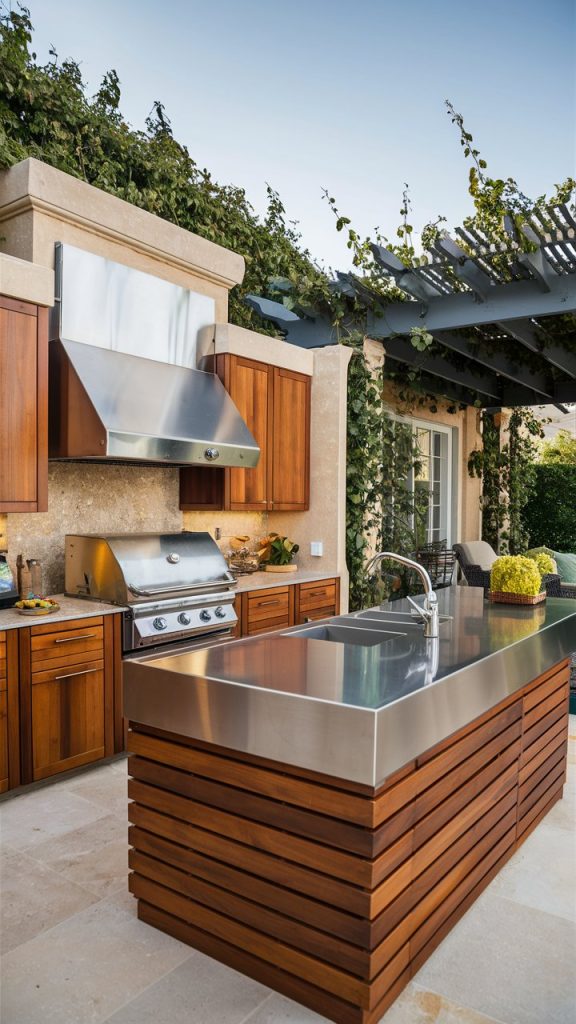 16 Outdoor Kitchen Ideas to Create a Beautiful and Functional Backyard Space 13 Outdoor Kitchen with Storage
