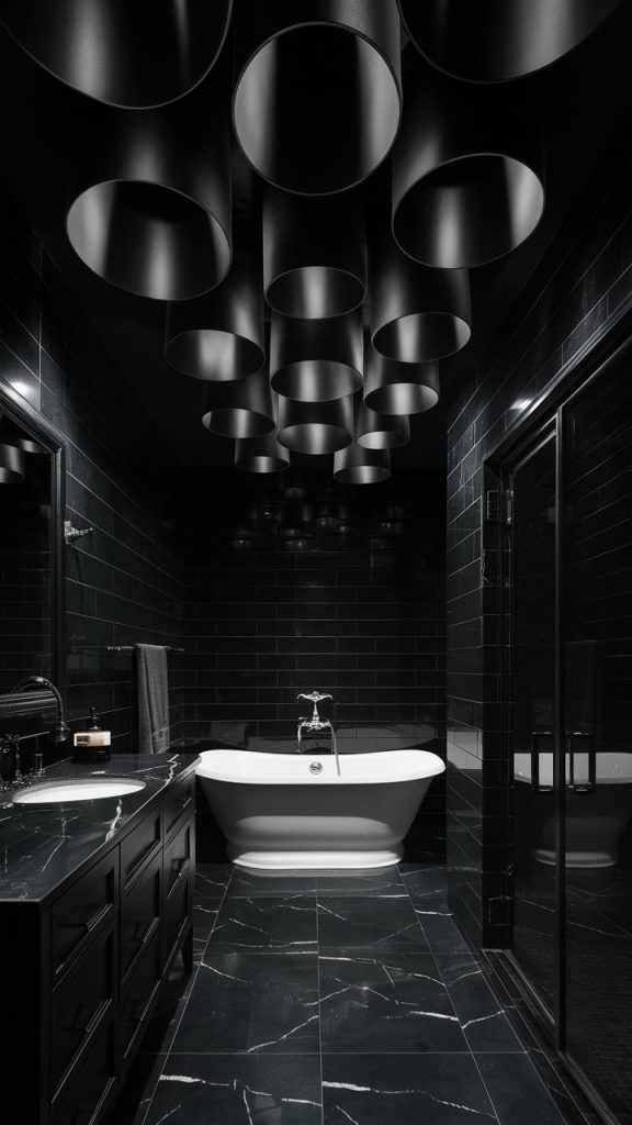 14 Dark Bathroom Ideas To Create A Moody Modern Luxury Oasis 13 Dark Bathroom Ideas