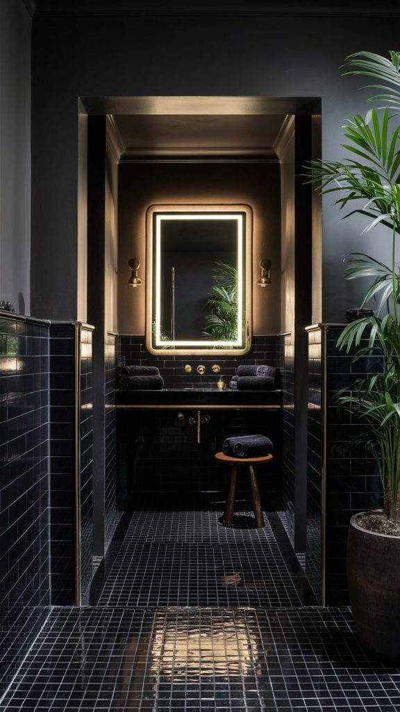 14 Dark Bathroom Ideas To Create A Moody Modern Luxury Oasis 7 Dark Bathroom Ideas