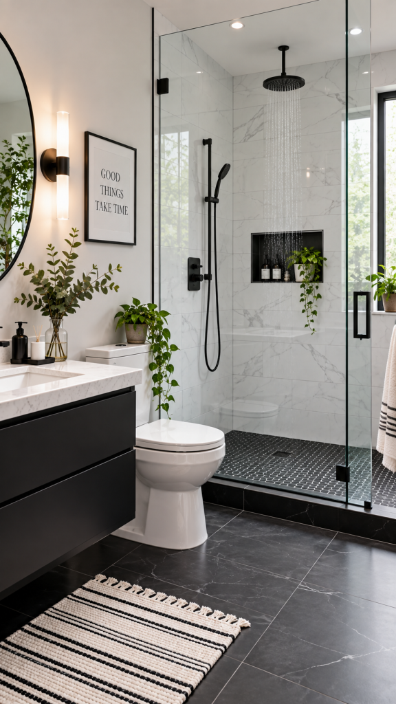 Black and White Bathroom Ideas
