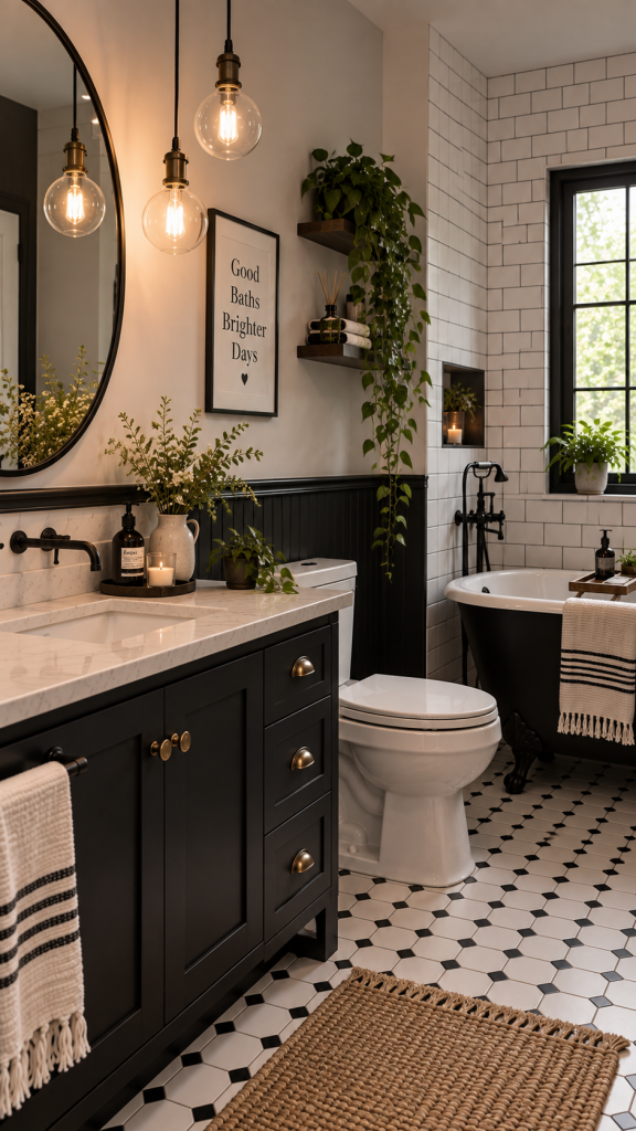 Black and White Bathroom Ideas