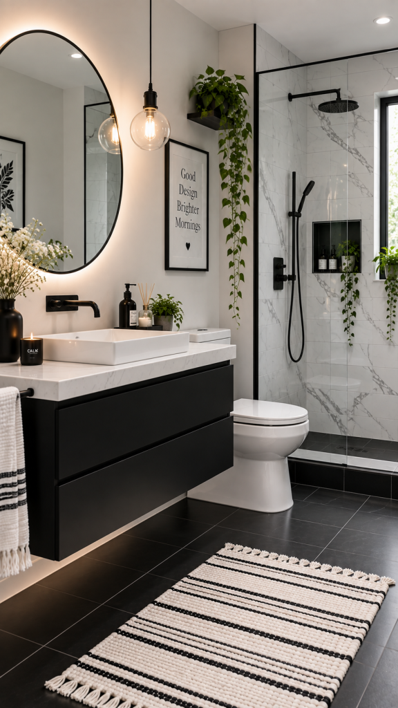 Black and White Bathroom Ideas