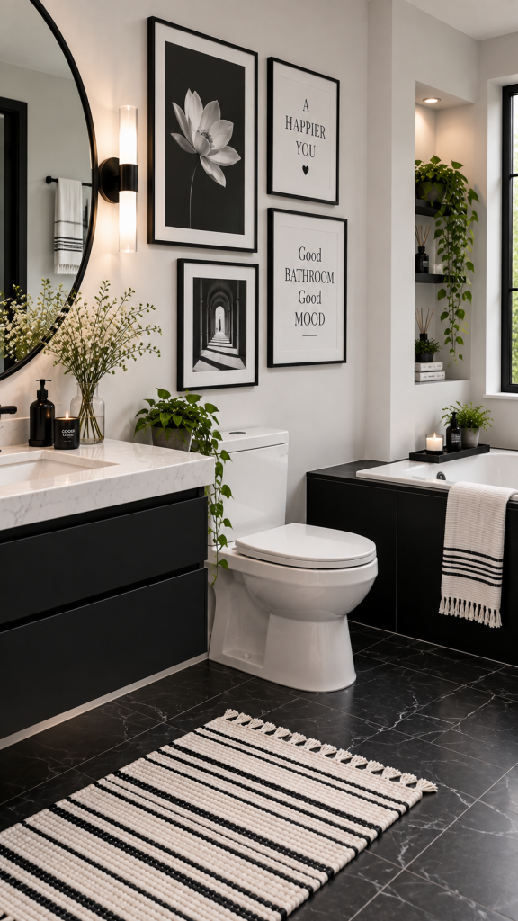 Black and White Bathroom Ideas
