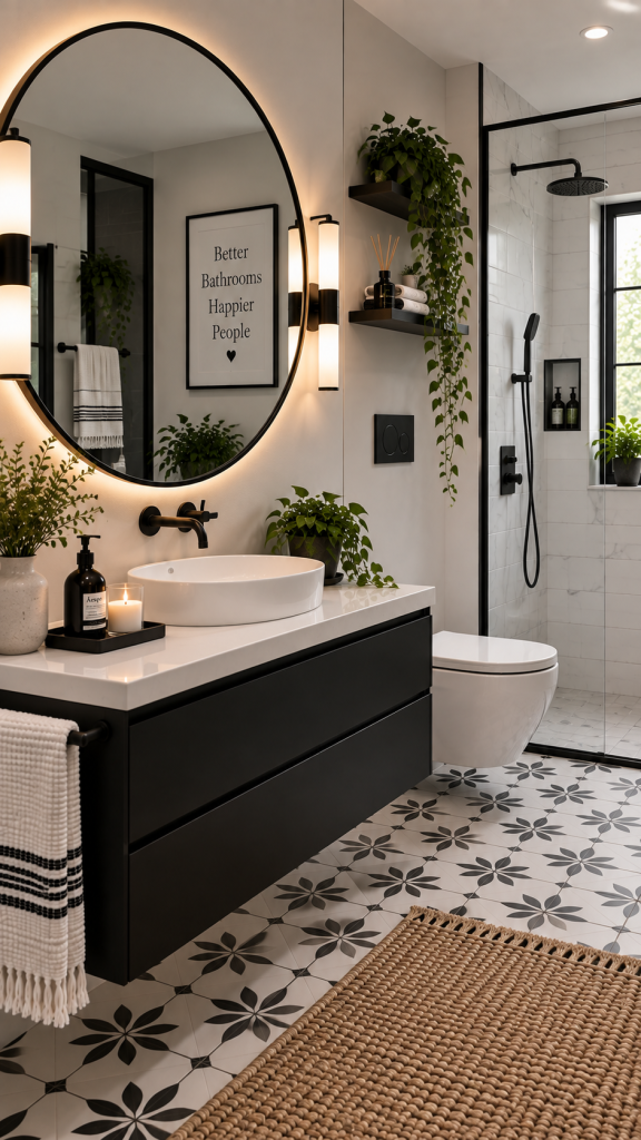 Black and White Bathroom Ideas