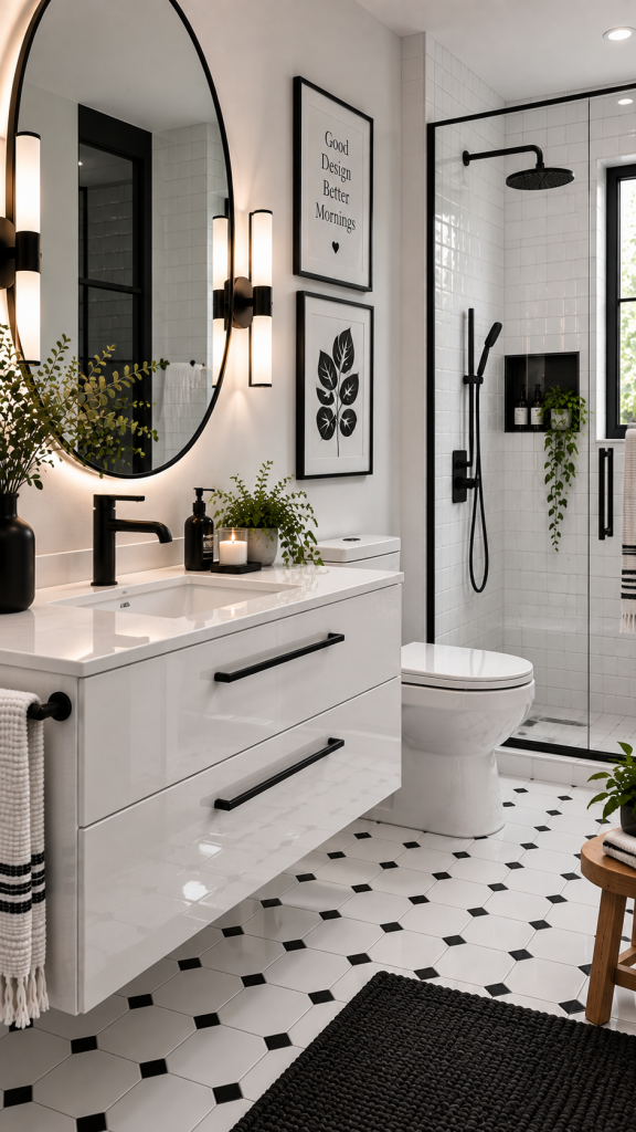 Black and White Bathroom Ideas