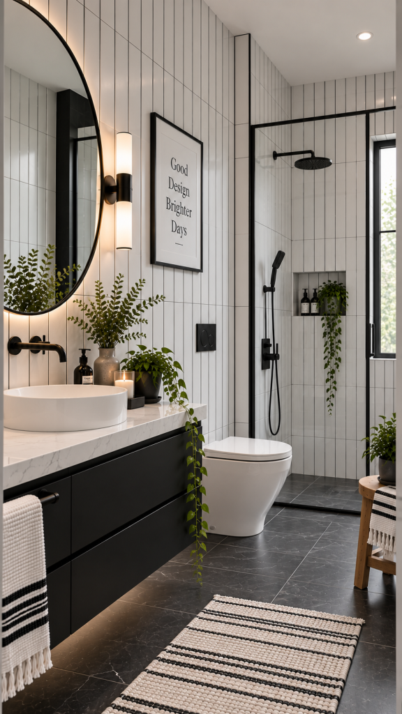 Black and White Bathroom Ideas